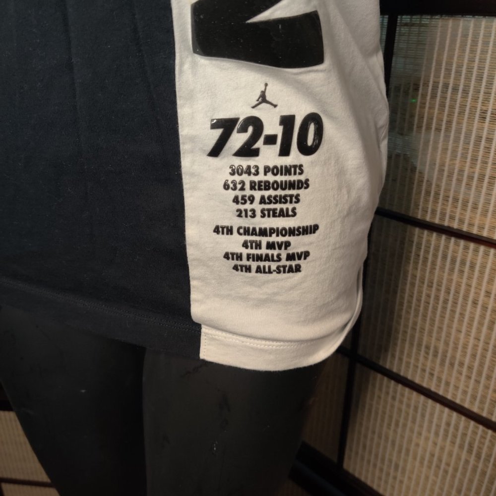 Nike Air Jordan 11 Legacy "72-10" Split Colorblock Stats T-Shirt Small - Picture 2 of 7